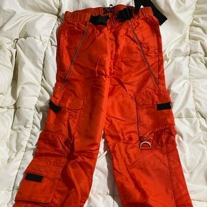 Urban Outfitters kataya nylon orange cargo pants